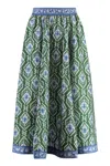 Zimmermann Wylie Silk Swing Skirt Clothing In Green