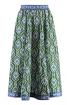 Zimmermann Wylie Silk Swing Skirt Clothing In Green