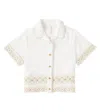 Zimmermann Kids White Wylie Trimmed Shirt In White