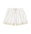 Zimmermann Kids Wylie Crochet-trimmed Cotton Shorts In White