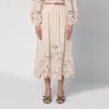 Zimmermann Wylie Cream Colored Midi Skirt Women In Cream