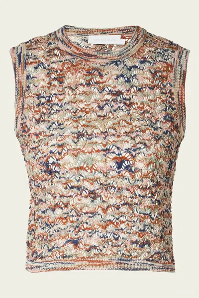 Zimmermann Wylie Open-knit Cotton Tank In Multi