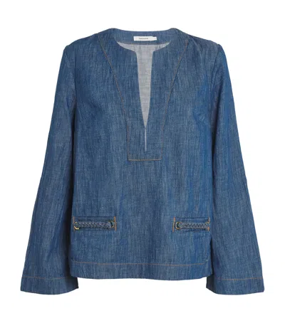 ZIMMERMANN WYLIE DENIM TUNIC TOP