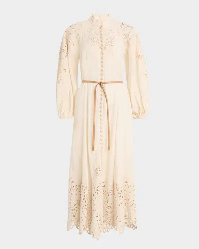 ZIMMERMANN WYLIE EMBROIDERED BILLOW DRESS
