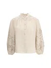 Zimmermann Wylie Embroidered Blouse In Cream