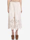 Zimmermann Wylie Cream Colored Midi Skirt Women In Ivory