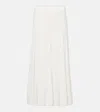 Shop Zimmermann Wylie Flared Knit Crochet Cotton Maxi Skirt In White