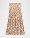 Zimmermann Wylie Flared Knit Skirt In Multi