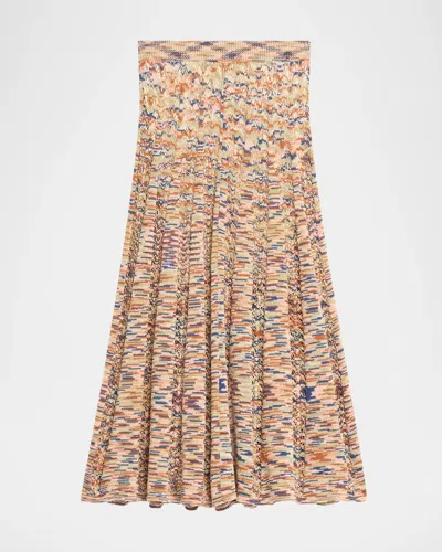 Zimmermann Wylie Flared Knit Skirt In Multi