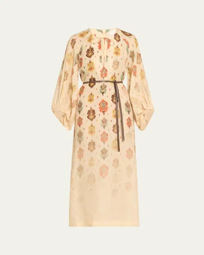 ZIMMERMANN WYLIE IKAT MIDI DRESS