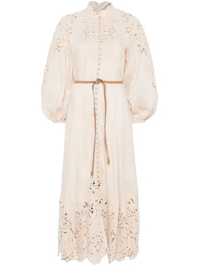 Zimmermann Wylie Maxi Dress In Neutrals