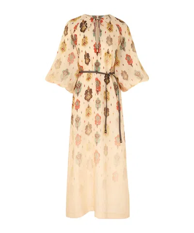 Zimmermann Wylie Midi Dress In Multicolor