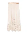 Zimmermann Wylie Cream Colored Midi Skirt Women In White