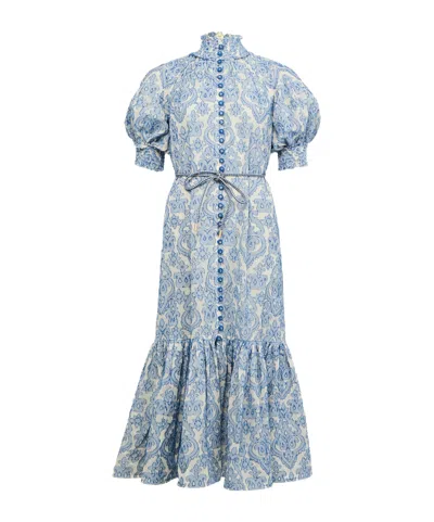 Zimmermann Midi Dress "wylie" In Blue