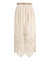 Zimmermann Wylie Cream Colored Midi Skirt Women In Beige