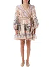 Zimmermann Wylie Printed Cotton-voile Mini Wrap Dress