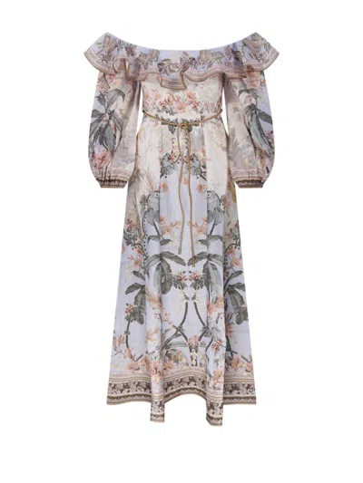 ZIMMERMANN ZIMMERMANN WYLIE OFF-SHOULDER MIDI DRESS