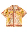 Zimmermann Girls Wylie Pocket Blouse In Yellow