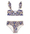 Zimmermann Wylie Printed Bikini In Multicoloured