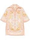 Zimmermann Wylie Printed Linen Tunic In Neutral