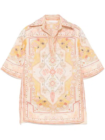 Zimmermann Wylie Printed Linen Tunic