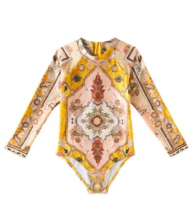 ZIMMERMANN WYLIE PRINTED RASHGUARD SWIMSUIT