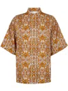 Zimmermann Wylie Shirt In Brown/orange