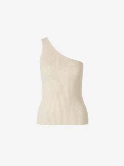Zimmermann Wylie Ribbed Viscose Top In Neutral