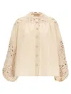 Zimmermann Wylie Shirt And Blouse Beige In Animal Print