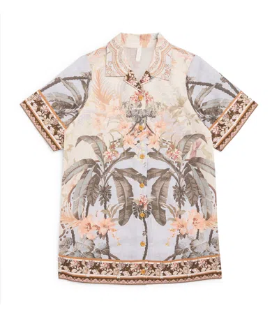 Zimmermann Kids' Wylie Shirt Dress In Blue Floral