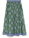 Zimmermann Wylie Silk Swing Skirt Clothing In Green