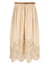 Zimmermann Wylie Cream Colored Midi Skirt Women