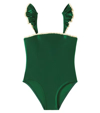 Zimmermann Kids' Wylie Swimsuit In Green