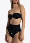 Zimmermann Wylie Textured Balconette Bikini Top In Black