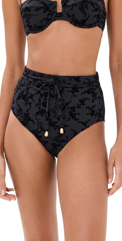Zimmermann Wylie Textured High Waist Pants Black