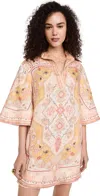 Zimmermann Wylie Printed Linen Tunic In Mustard Multi