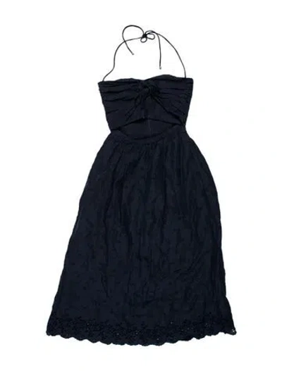 Pre-owned Zimmermann X Barney's New York Midi Length Dress In Blue
