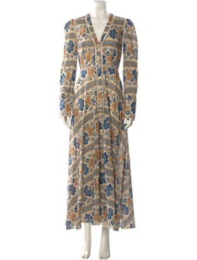 Pre-owned Zimmermann X Barneys New York Long Dress In Neutral