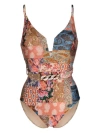 ZIMMERMANN YOU HAVE TO PLUNGE V WIRE ONE PIECE SWIMSUIT