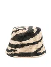 Zimmermann Womens Black Zebra Printed Raffia Bucket Hat In Black