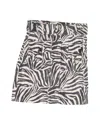 Zimmermann Zebra Print Mini Skirt In Black And White Linen In Black