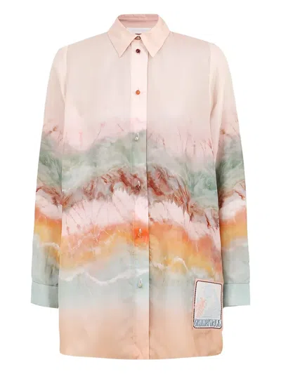 ZIMMERMANN ZIM DAYLIGHT RELAXED SHIRT TIE DYE