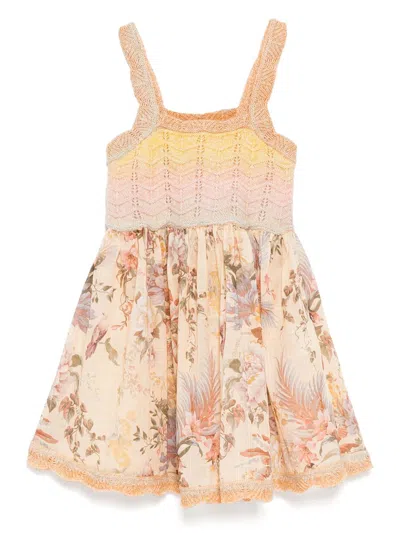 Zimmermann Kids' Zim Dress In Orange