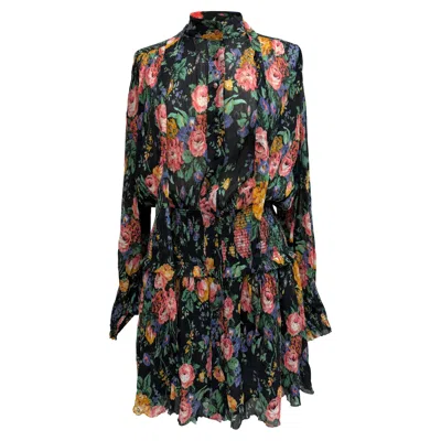 Zimmermann Zimmerman Allia Shirred Mini Dress In Floral Print Cotton In Multi