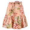 Zimmermann Zimmerman Candescent Flip Mini Skirt In Floral Print Linen In Multi