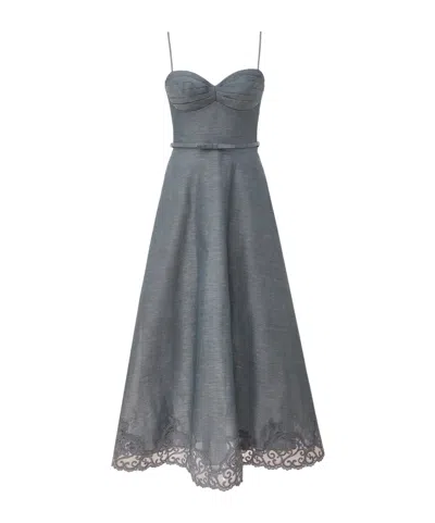 Zimmermann Zimmerman Dress Blue In Gray
