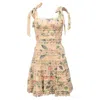 Zimmermann Zimmerman Kirra Broderie Anglaise Mini Dress In Floral Print Linen In Multi