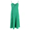 Zimmermann Zimmerman Teddy Tie-front Midi Dress In Green Cotton In Green
