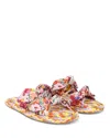 Zimmermann Carousel Printed Raffia Sliders In Multi