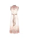 Zimmermann Alchemy Belted Paisley-print Chiffon Midi Dress In Multi